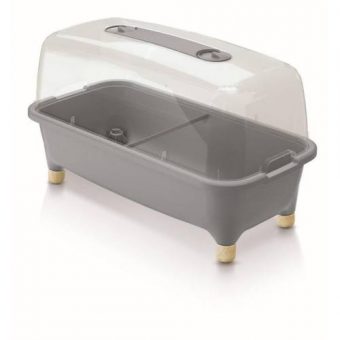 Sadbovač RESPANA PLANTER WOOD LOW SET, 78 cm, šedý kámen