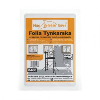 Fólie fasádní ochranná na okna, 33 my, 4 x 5 m, transparentní