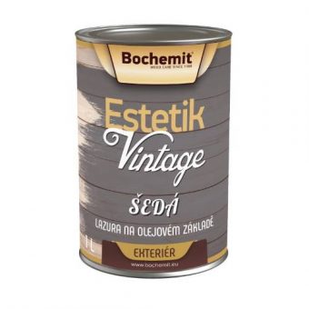 Bochemit Estetik Šedý 1L, olejové napouštědlo na dřevo