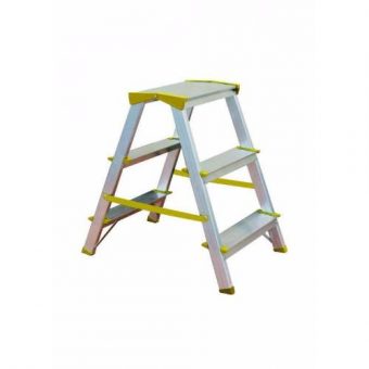 Schůdky oboustranné AL se zámkem, 2 x 8 příček, nosnost 150 kg, EUROSTYL 1968