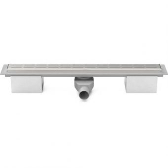Žlab lineární plastový 850 mm, klasik lesk s bočním odtokem D 50 a otočným sifonem