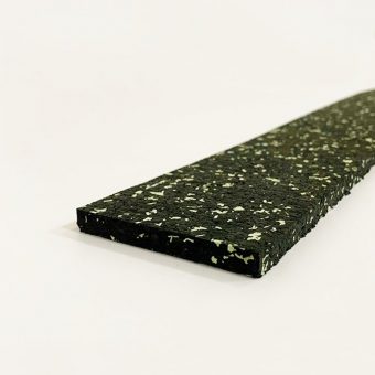 Černo-zelená gumová soklová podlahová lišta FLOMA IceFlo SF1100 - 200 x 7 cm a tloušťka 0,8 cm
