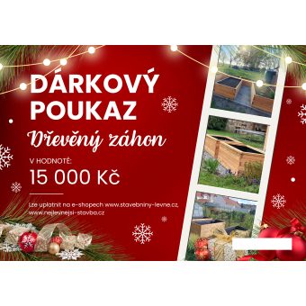 Vánoční dárkový poukaz - dřevěné záhony v hodnotě 15 000 Kč