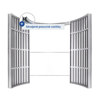 ECLISSE CLASSIC CIRKULÁR dvoukřídlé do SDK 100+100x210 cm tl. 12,5 cm