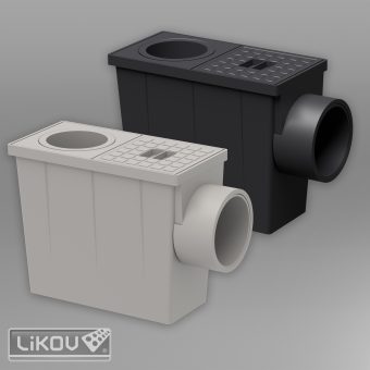 LIKOV GRH-BS geiger s boční výpustí 80(100)/100(110) mm šedý
