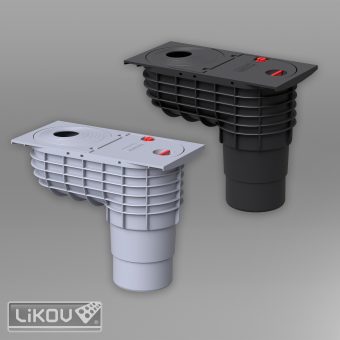 LIKOV GRT-DS geiger s dolní výpustí 50-125/110(125) mm šedý - žebrová výztuž