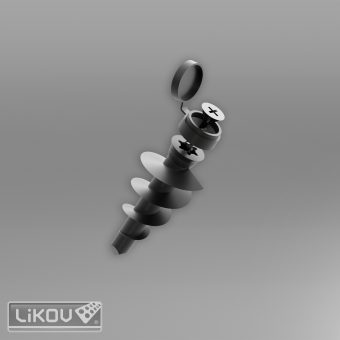 LIKOV SPH-NL spirální hmoždinka pro ukončovací lišty do EPS/XPS s vrutem a záslepkou