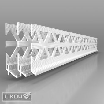 LIKOV P-B PVC 06/47/2500/lišta ukončovací s okapnicí