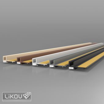 LIKOV PS-VHL 06/2400/hnědá RAL 8024/lišta okenní začišťovací 6mm s lamelou