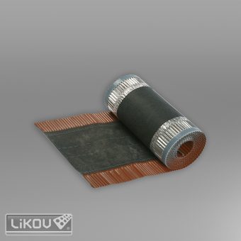 LIKOV Větrací pás hřebene ALU VLIES 300/5000/cihlová